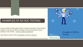 Examples of Ad Hoc Testing