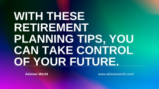 Financial Planning For Retirement