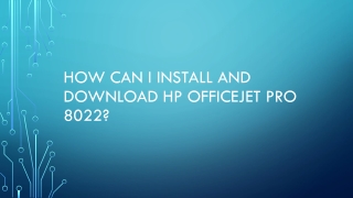 How can I install and download HP OfficeJet