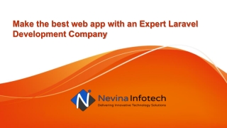 Make the best web app with an Expert Laravel Development Company