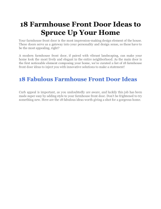 18 Farmhouse Front Door Ideas to Spruce Up Your Home