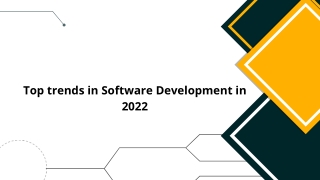 Top trends in Software Development in 2022