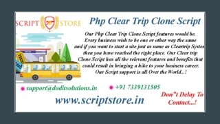 Best Php ClearTrip Clone System - SCRIPTSTORE.IN