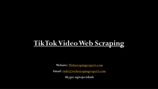 TikTok Video Web Scraping