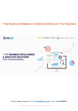 7 Top Business Intelligence & Analytics Solutions for Your Business