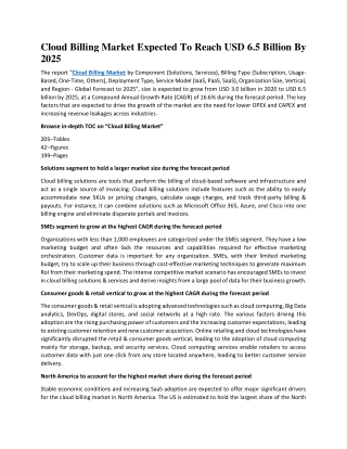 Cloud Billing Market worth $6.5 billion by 2025
