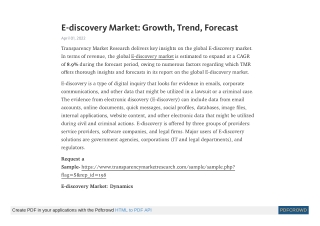E-discovery Market Trends | Global Industry Outlook 2031