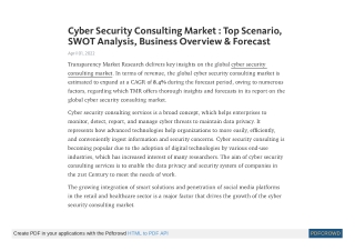 Cyber Security Consulting Market to Surpass US$ 28.22 Bn by 2031