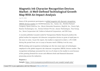 Magnetic Ink Character Recognition Devices Market Analysis 2031
