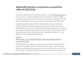 Digital BSS Market Demand and Research Insights by 2031