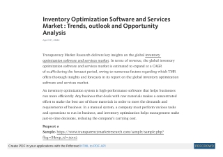 Inventory Optimization Software and Services Market Share 2031