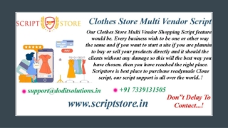 Clothes Store Multi Vendor System - SCRIPTSTORE.IN
