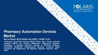 Pharmacy Automation Devices Market  - PPT