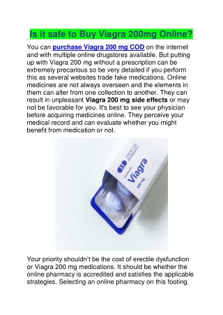 Is it safe to buy viagra 200 mg online?