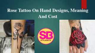 Suggest Rose Tattoo On Hand Designs for men