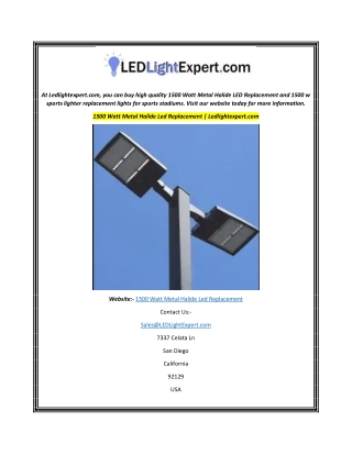 1500 Watt Metal Halide Led Replacement  Ledlightexpert.com