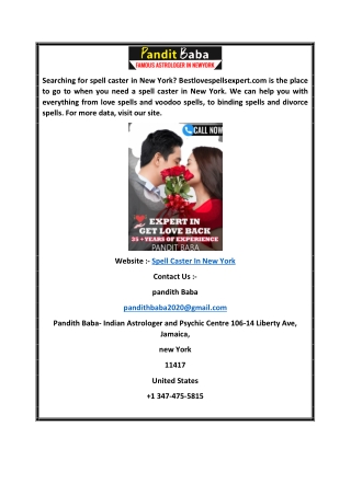 Spell Caster in New York  Bestlovespellsexpert.com