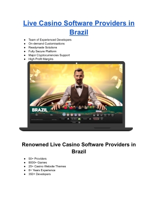 Live Casino Software Providers in Brazil