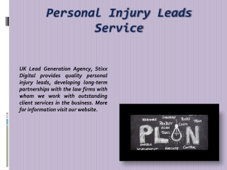 Personal Injury Leads Service