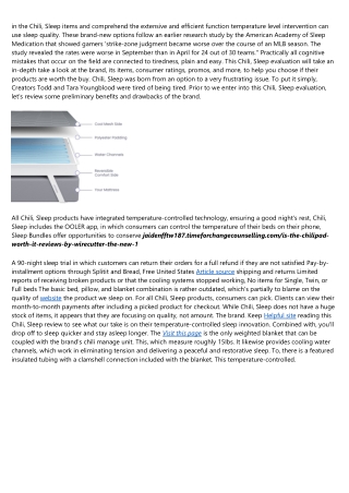 Chilisleep Review - Must Read This Before Buying