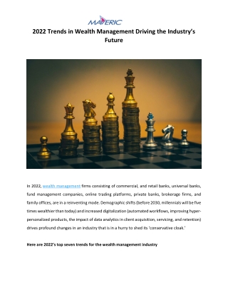 2022 Trends in Wealth Management Driving the Industry’s Future