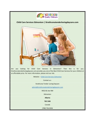 Child Care Services Edmonto1