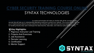 Cyber Security Training Course Online
