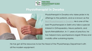 Physiotherapy in Dwarka - Pain Free