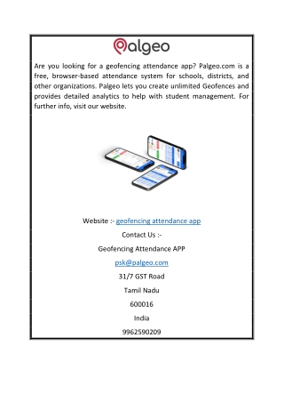 Geofencing Attendance App  Palgeo.com