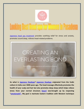 Looking Best Head spa for Women in Pasadena