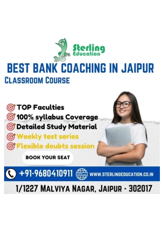 Sterling education - best bank coaching in jaipur.