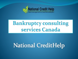 Bankruptcy consulting services Canada