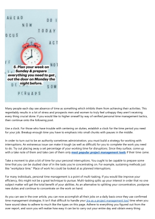 Effective Time Management Information and facts You Ought To Understand About