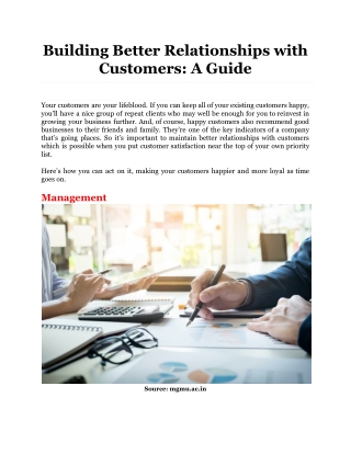 Building Better Relationships with Customers_ A Guide