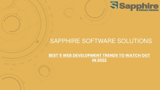 Best 5 Web Development Trends to Watch Out in 2022