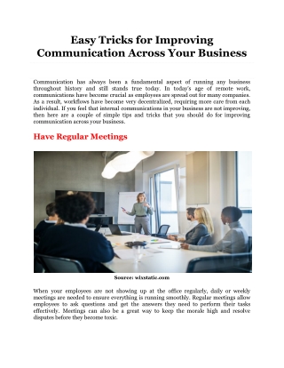 Easy Tricks for Improving Communication Across Your Business