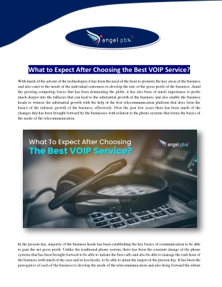 What to Expect After Choosing the Best VOIP Service