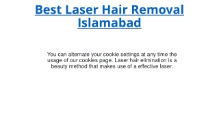 Best Laser Hair Removal Islamabad