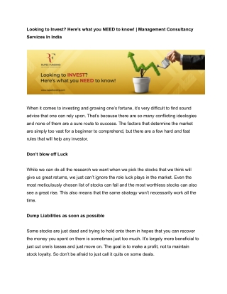 Looking to Invest_ Here’s what you NEED to know! _ Management Consultancy Services In India