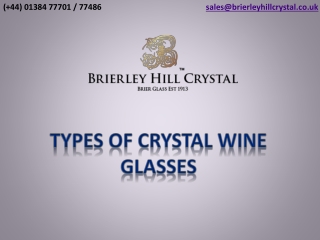 Types of Crystal Wine Glasses
