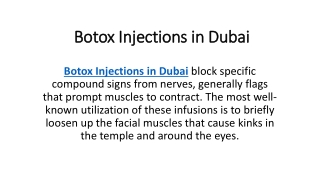Botox Injections in Dubai