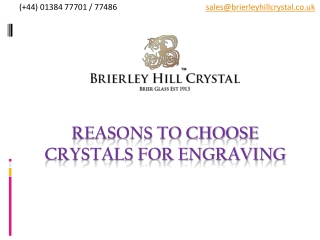 Reasons to choose crystals for engraving