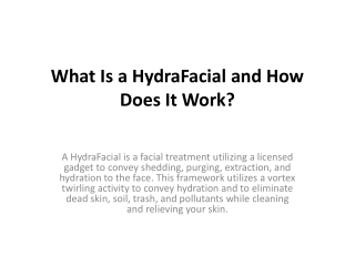 Hydrafacial for Men in Islamabad