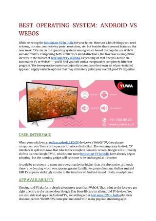 BEST OPERATING SYSTEM_ ANDROID VS WEBOS