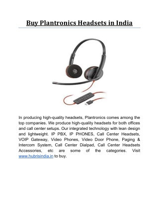 Buy Plantronics Headsets in India