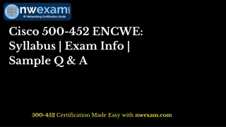 Cisco 500-452 ENCWE: Syllabus | Exam Info | Sample Q & A