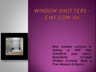 Window Shutters - ewf.com.au