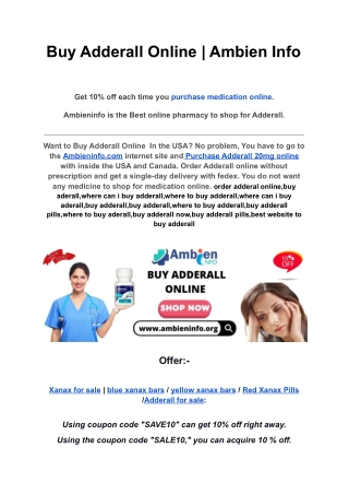 Buy Adderall Online _ Ambien Info