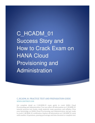 C_HCADM_01 Success Story and How to Crack Exam on SAP HCADM