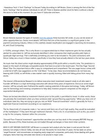 Jeff Scott Brown - Investment Adviser Public Disclosure